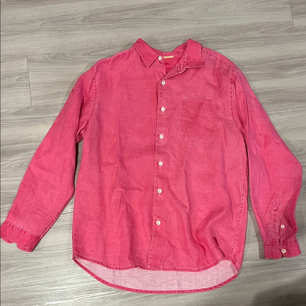 Tommy Bahama Men's Red Button-Down Shirt